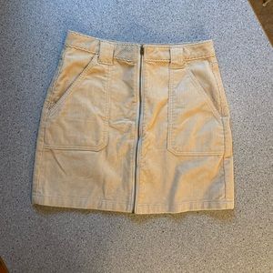 NWT Hollister Ultra High-Rise Tan Corduroy Skirt 9